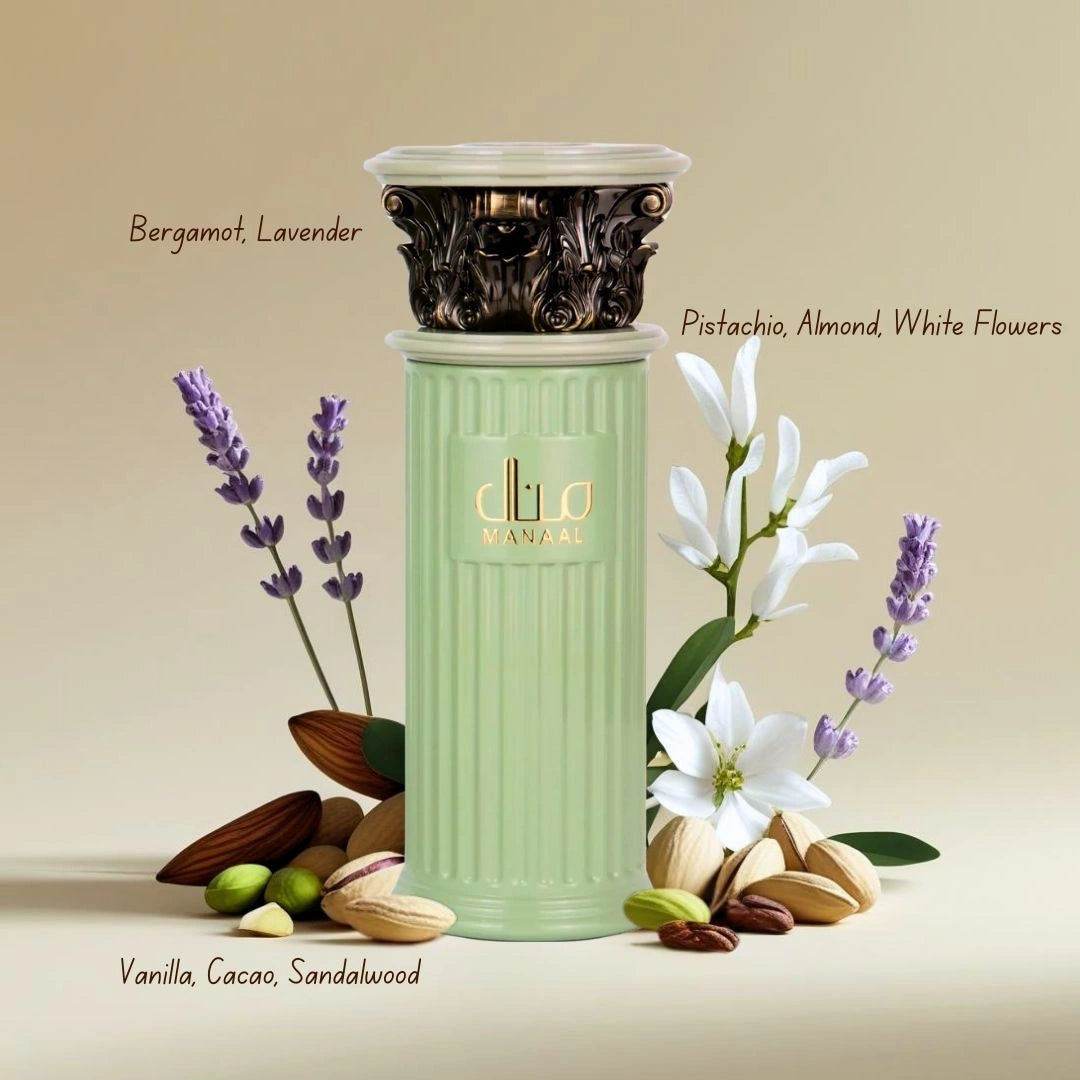 Hawas Pink Eau de Parfum Spray 100ml by Rasasi & Manaal Eau de Parfum Sprays 100ml by Ard Al Zaafaran (Bundle) - Intense Oud