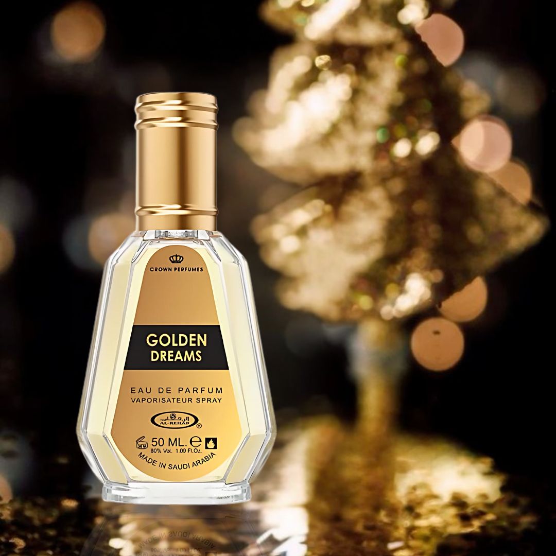 Golden Dreams Eau De Parfum Spray 50ML (1.7 OZ) By Al Rehab | A Bold Fusion of Spice, Sweetness & Warmth. - Intense Oud