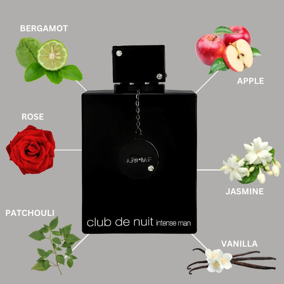 Armaf Club De Nuit Intense Man Pure Parfum spray 150ml, showcasing the sleek bottle of this EDP extrait de parfum fragrance.