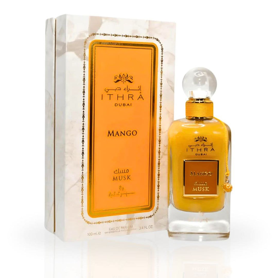 Set of four Ard Al Zaafaran Pomegranate Musk, Pistachio Musk, Mango Musk, and Cotton Candy Musk Eau De Parfum sprays in 100ML bottles.