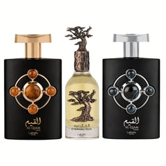 Al Qiam Gold, Al Qiam Silver & Eternal Oud EDP-100ml by Lattafa - Intense oud