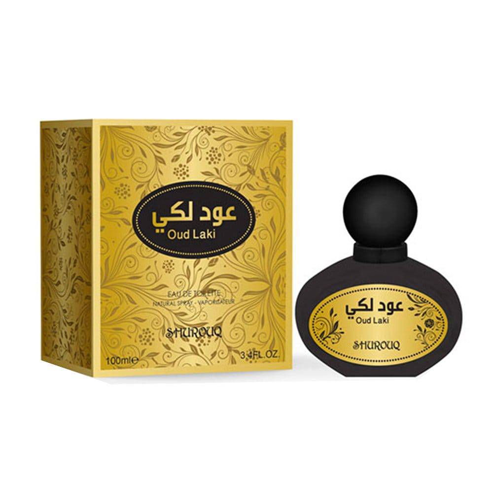 Oud Laki EDT- 100 ML (3.4 oz) by Shurouq (WITH POUCH) - Intense oud