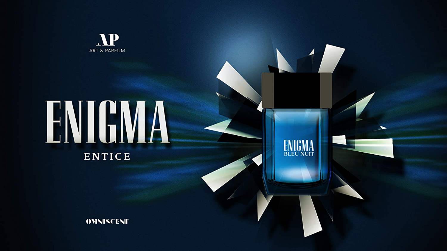 Enigma Bleu Nuit EDP for Men - 100 ML (3.4 oz) by Art & Parfum | (WITH VELVET POUCH) - Intense oud