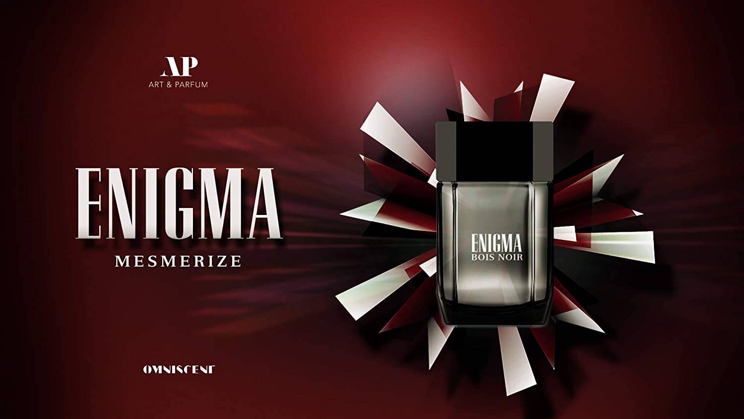 Enigma Bois Noir EDP for Men - 100 ML (3.4 oz) by Art & Parfum | (WITH VELVET POUCH) - Intense oud