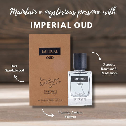 Imperial Oud EDP 50Ml (1.67Oz) WITH MAGNETIC GIFT SET by INTENSE ELITE - Intense Oud