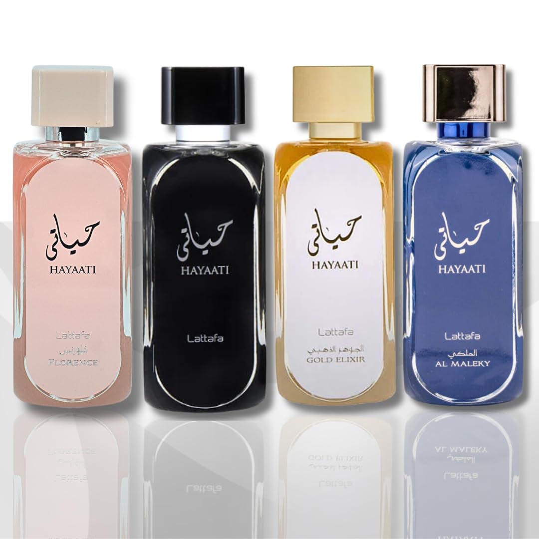 Hayaati For Men,Hayaati Gold Elixir For Women & Hayaati Makeky EDP-100ML/3.4Oz By Lattafa Perfumes - Intense Oud