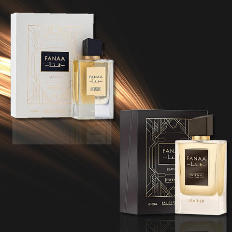 FANAA Leather for Men & FANAA Glance for Women EDP - Eau De Parfum 100 ML (3.4 Oz) With MAGNETIC GIFT BOX By INTENSE ELITE. - Intense Oud