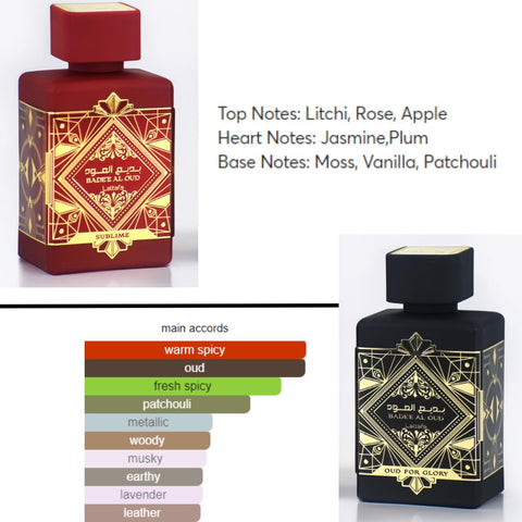Bade'e Al Oud & Bade'e Al Oud Sublime EDP -100Ml (3.4Oz) by Lattafa Perfumes - Intense Oud