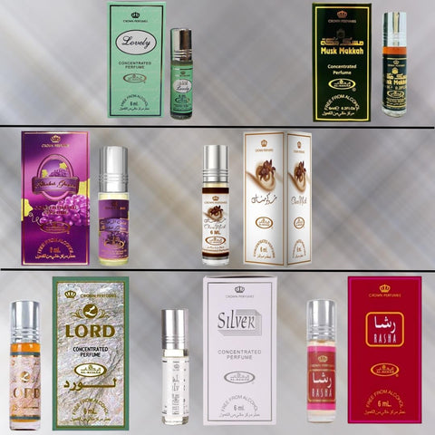 Lord,Musk Makkah, Grapes,Choco Musk, Rasha,Silver & Lovely |CPO-6Ml By Al-Rehab - Intense Oud