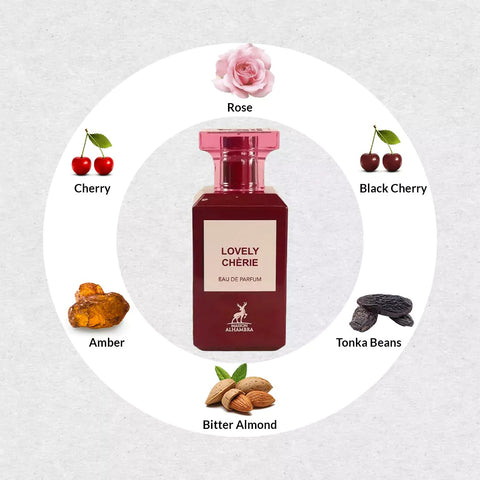 Lovely Cherie for Men and Women EDP 80ML (2.7Oz) By Maison Alhambra. (WITH VELVET POUCH) - Intense Oud