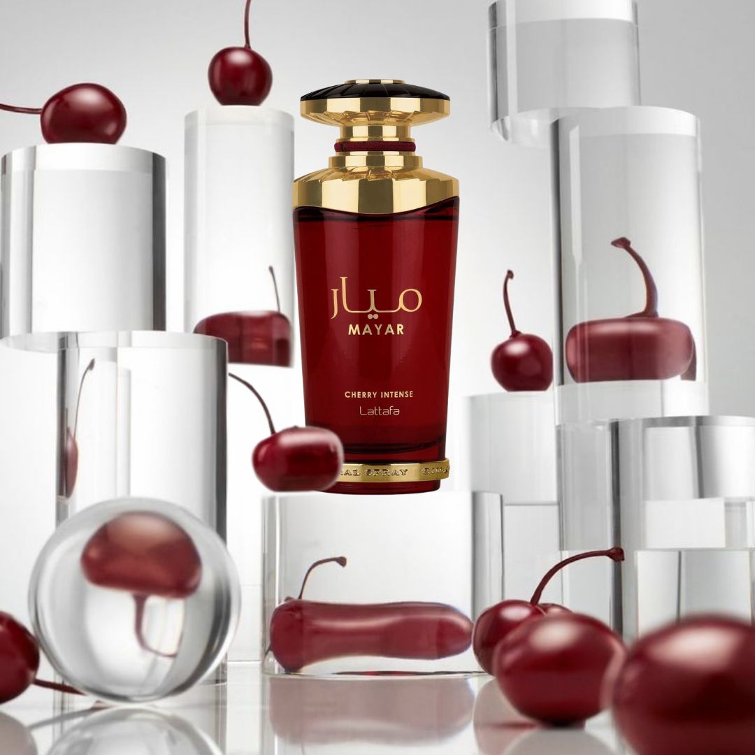 Lattafa Mayar Cherry Intense Eau de Parfum Spray 100ML (3.4 OZ) By Lattafa | Long Lasting, Fruity Sweetness With Rich, Warm Depth. - Intense Oud
