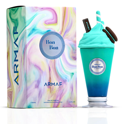 Armaf Island Bliss, Bon Bon & Yum Yum Eau de Parfum sprays bundle, featuring three 100ml bottles with colorful packaging.