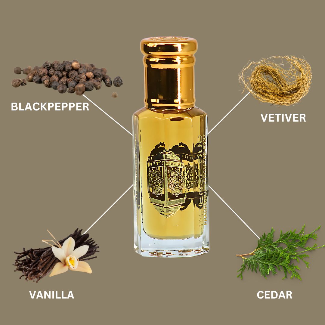 Tulum Perfume Oil 12ML (0.40 OZ) with Black Gift Box by Intense Oud | A Bold Blend of Black Pepper, Vetiver, Musk & Vanilla. - Intense Oud