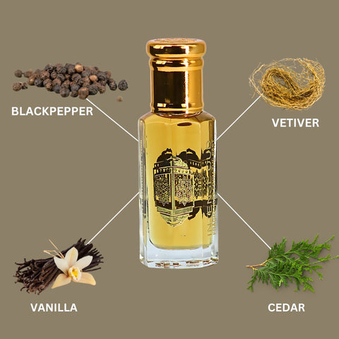 Tulum Perfume Oil 12ML (0.40 OZ) with Black Gift Box by Intense Oud | A Bold Blend of Black Pepper, Vetiver, Musk & Vanilla. - Intense Oud