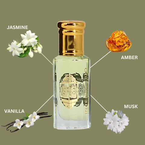 Dark Amber Perfume Oil 12ML (0.40 OZ) With Black Gift Box By Intense Oud | Floral Jasmine, Warm Amber & Creamy Vanilla. - Intense Oud