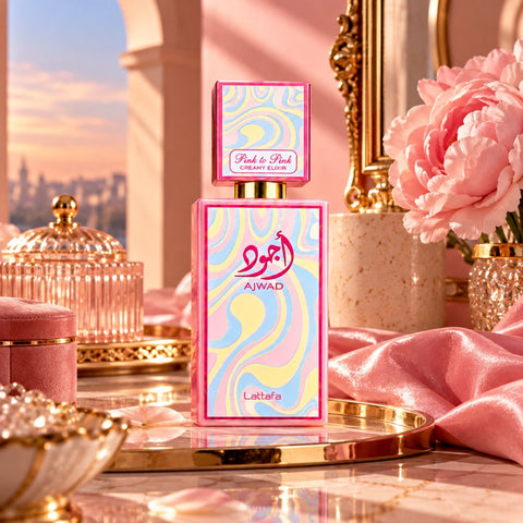 Ajwad Pink to Pink Creamy Elixir Eau de Parfum Spray 60ml (2.0 oz) by Lattafa
