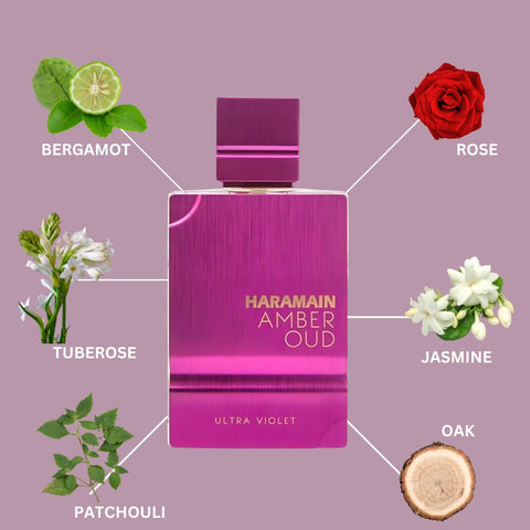 Amber Oud Ultra Violet Eau De Parfum Spray 120ML (4.0 OZ) By Al Haramain | A Mesmerizing Fusion Of Opulent Florals, Tantalizing Spice & Woody Warmth For An Alluring Finish. - Intense Oud