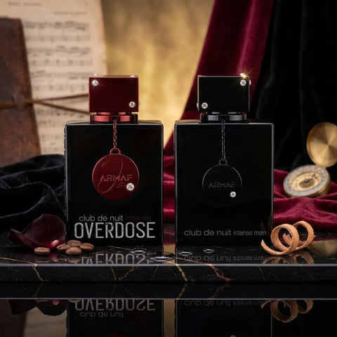 Club de Nuit Overdose Eau de Parfum & Intense Man Eau de Toilette Sprays 105ml (3.6 oz) by Armaf (Bundle)