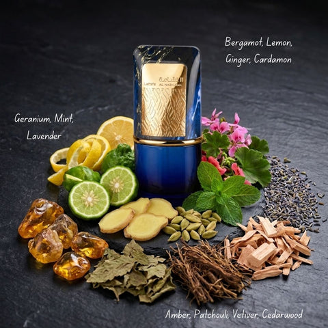 Al Nashama Caprice Eau de Parfum Spray 100ml (3.4 oz) by Lattafa (Velvet Pouch)