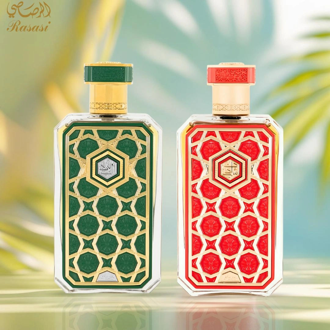 Eklil & Shaden Eau de Parfum Sprays 70ml (2.36 oz) by Rasasi | Bold Spices Meet Fruity Elegance (Bundle) - Intense Oud