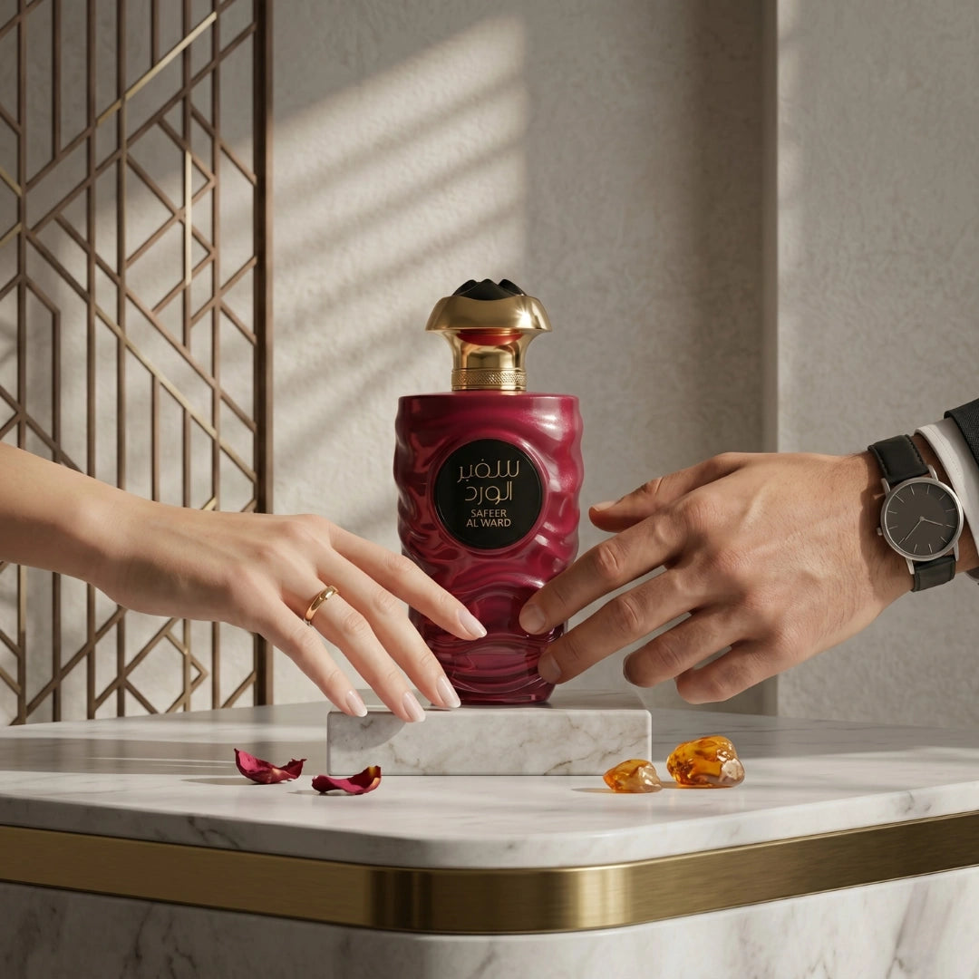 Safeer Al Ward Eau de Parfum Spray by Ard Al Zaafaran, 100ml bottle, elegant floral fragrance for women.