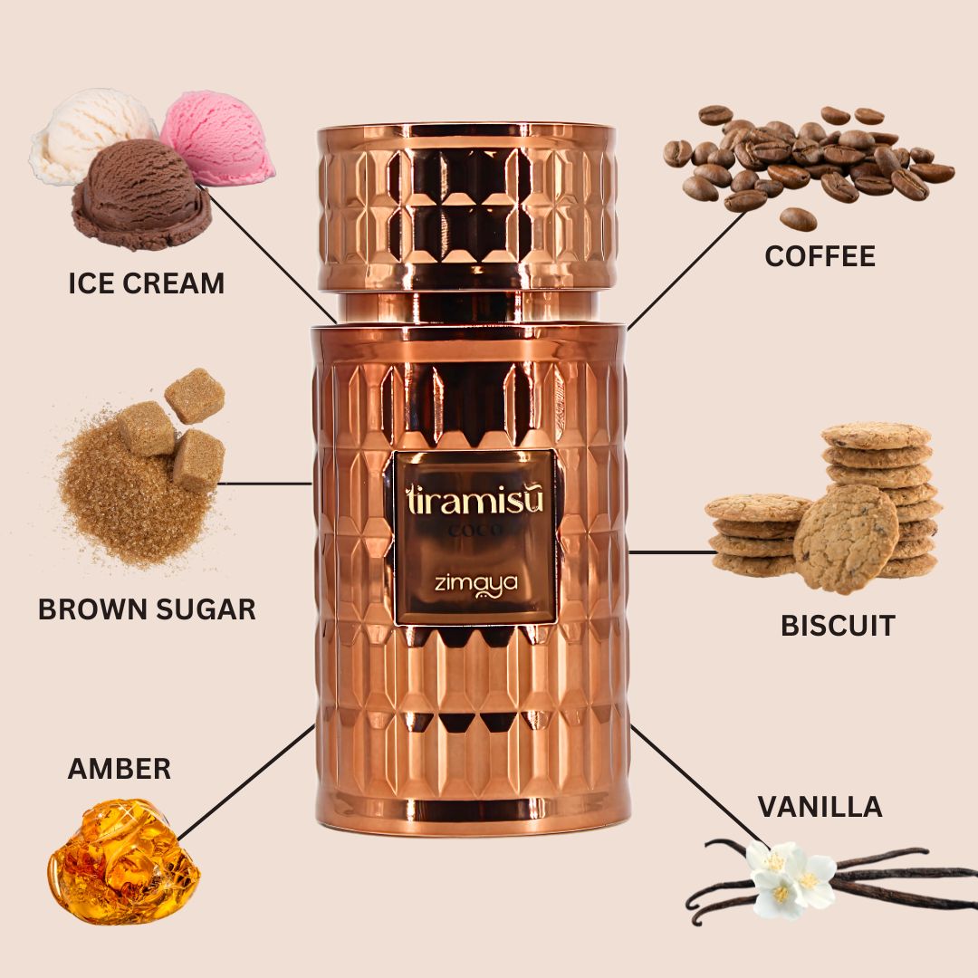 Tiramisu Coco Eau De Parfum Spray 100ML (3.4 OZ) by Zimaya | A Cozy, Dessert-Inspired Fragrance for a Sweet, Indulgent Experience. - Intense Oud