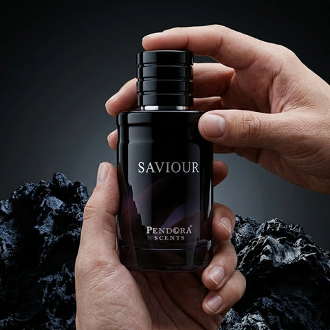 Pendora Scents Saviour Eau de Parfum Spray by Paris Corner, 50ml, with sleek bottle and elegant design.