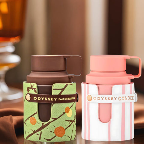 Odyssey Dubai Chocolat Gourmand Edition & Odyssey Candee Special Edition Eau De Parfum Sprays 100ML (3.4 OZ) by Armaf | A Sweet & Playful Bundle of Gourmand Indulgence & Fruity Charm (Bundle) - Intense Oud