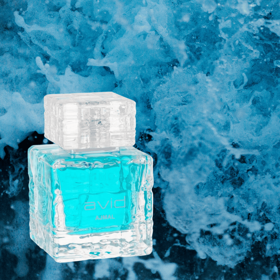 Ajmal Avid for Men Eau De Parfum 75ML bottle with sleek design and elegant branding, showcasing the men's fragrance container.
