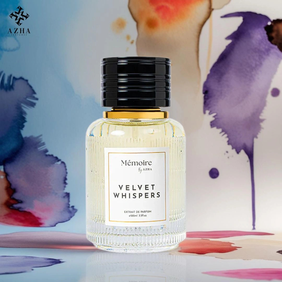 Velvet Whispers Extrait de Parfum Spray 100ml (3.3 Oz) - Memoire Collection by Azha | Soft, Sensual & Unforgettable - Intense Oud