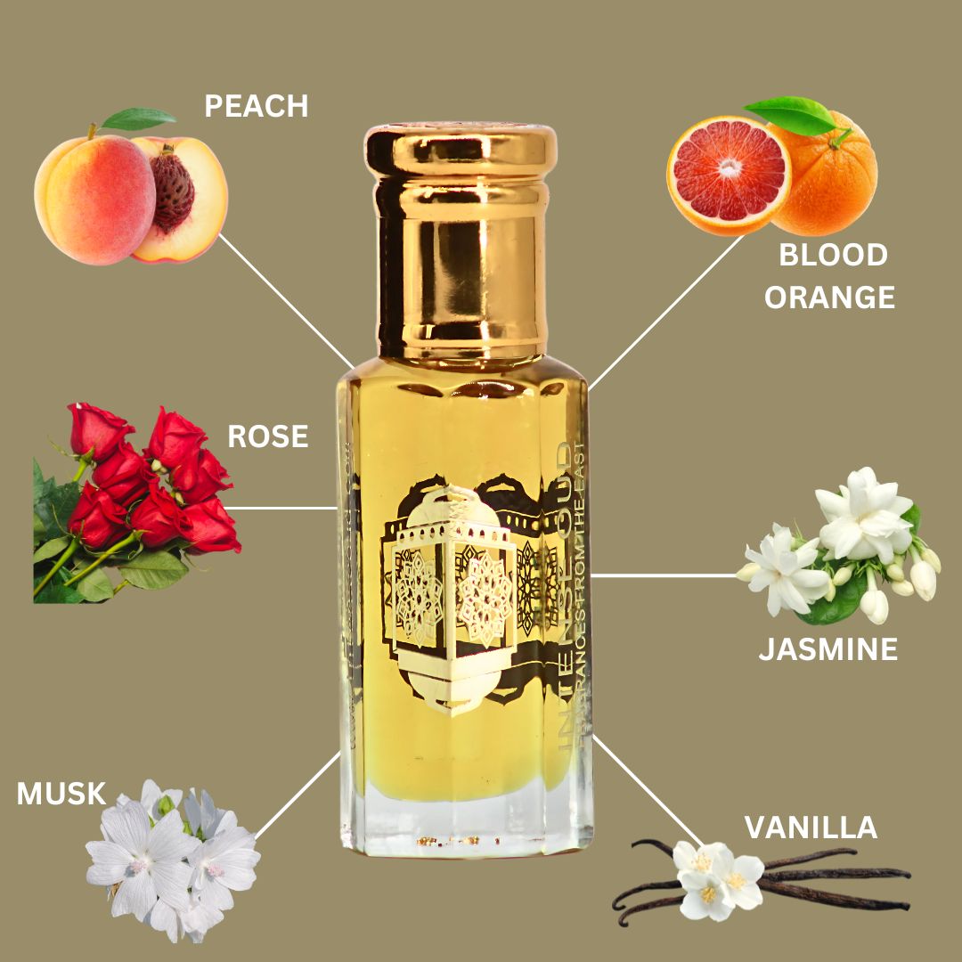 Peach Passion Musk Perfume Oil 12ML (0.40 OZ) By Intense Oud | Sweet Peach, Elegant Florals & Warm Vanilla Musk. - Intense Oud