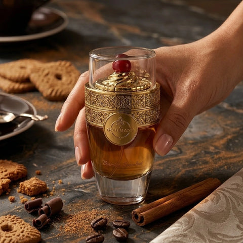 Paris Corner Tiramisu Speculoos Eau de Parfum spray 100ml bottle, showcasing elegant fragrance packaging and design.