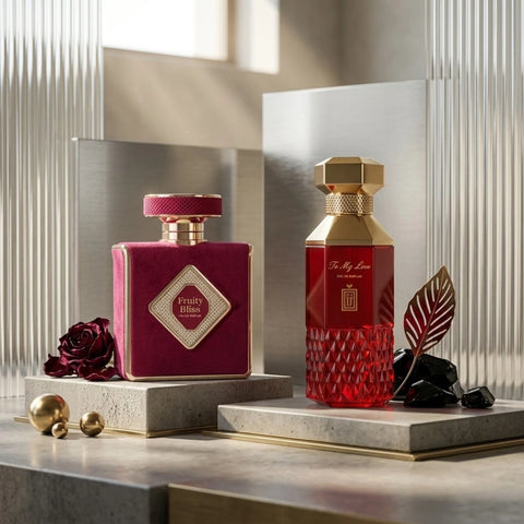 Fruity Bliss Eau de Parfum Spray 100ml (3.4 oz) by Elite Risala & To My Love Eau De Parfum Spray 100ml (3.4 oz) By Aura Fragrances (Bundle)