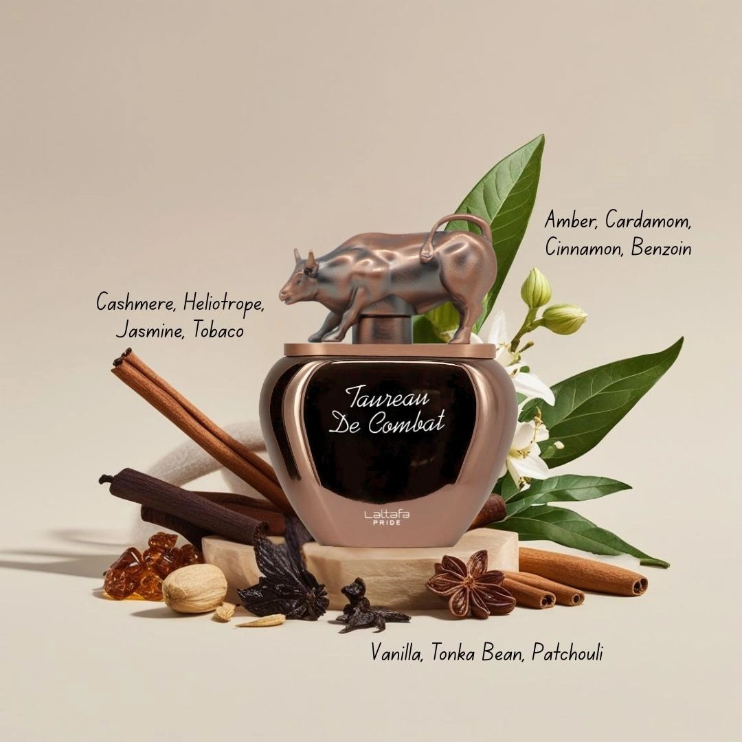 Taureau De Combat Eau de Parfum Spray 100ml (3.4 oz) by Lattafa Pride | A Bold Statement in Every Note - Intense Oud