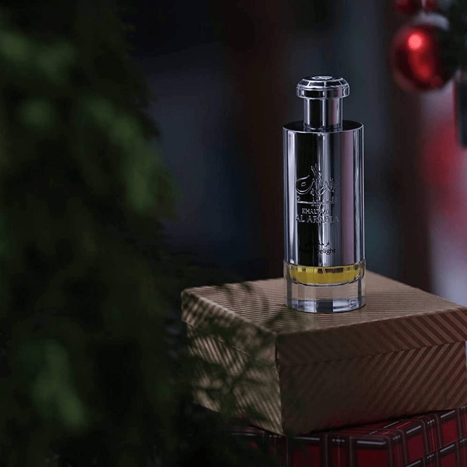 Lattafa Khaltaat Al Arabia Royal Delight Eau De Parfum 100ML bottle with elegant gold and red accents.