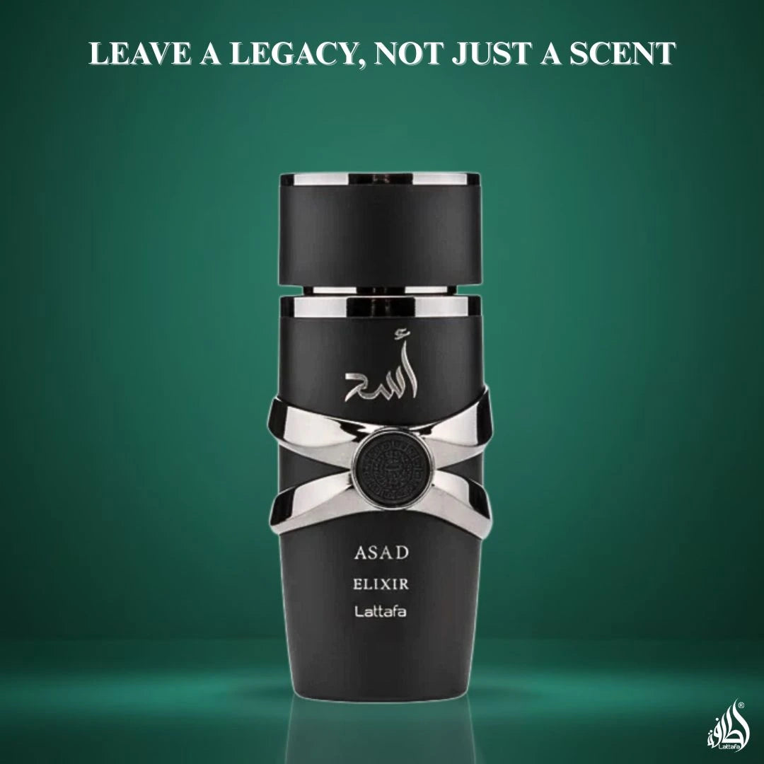 Asad Elixir Eau De Parfum Spray 100ml (3.4 oz) by Lattafa - Intense Oud