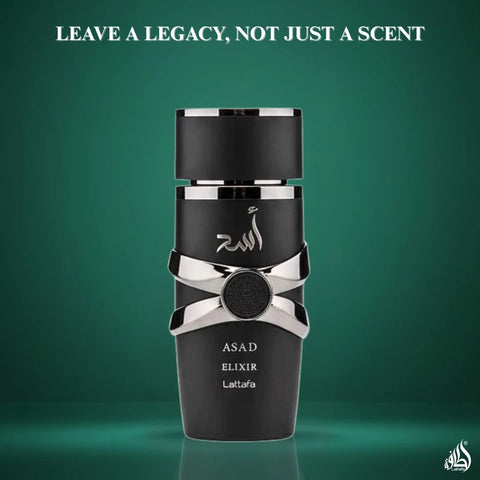 Asad Elixir Eau De Parfum Spray 100ml (3.4 oz) by Lattafa - Intense Oud