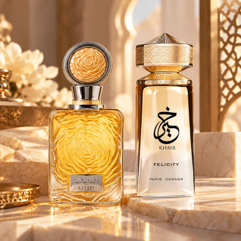 Rafeef by Ard Al Zaafaran & Khair Felicity by Paris Corner Eau de Parfum Sprays 100ml (3.4 oz) (Bundle)