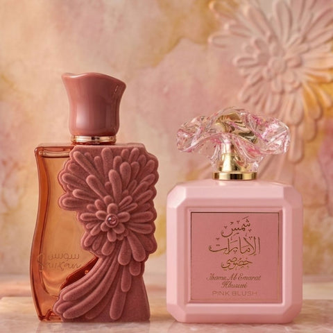 Sawsan & Pink Blush Eau de Parfum Sprays 100ml (3.4 oz) by Ard Al Zaafaran (Bundle)