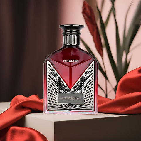 Victorioso Fearless Eau De Parfum Spray 100ML (3.4 OZ) by Maison Alhambra | A Warm, Spicy Blend of Fruit, Florals, and Woods for Cozy Elegance. - Intense Oud