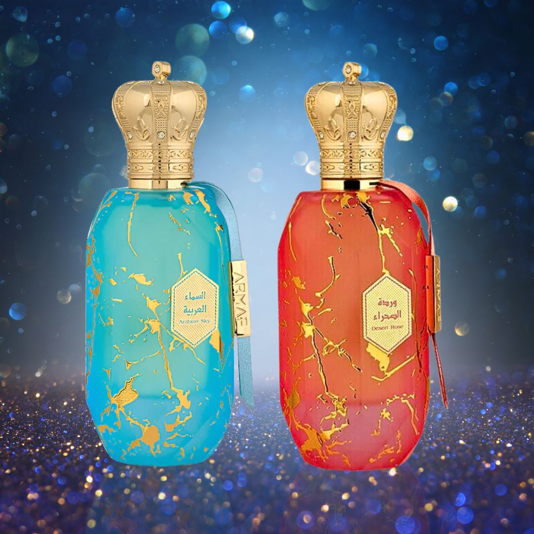 Armaf Eter Arabian Sky & Desert Rose EDP Sprays 100ML (3.4 OZ) By Armaf | A Dynamic Duo Of Vibrant Citrus & Exotic Floral-Leathery Scents. (BUNDLE) - Intense Oud