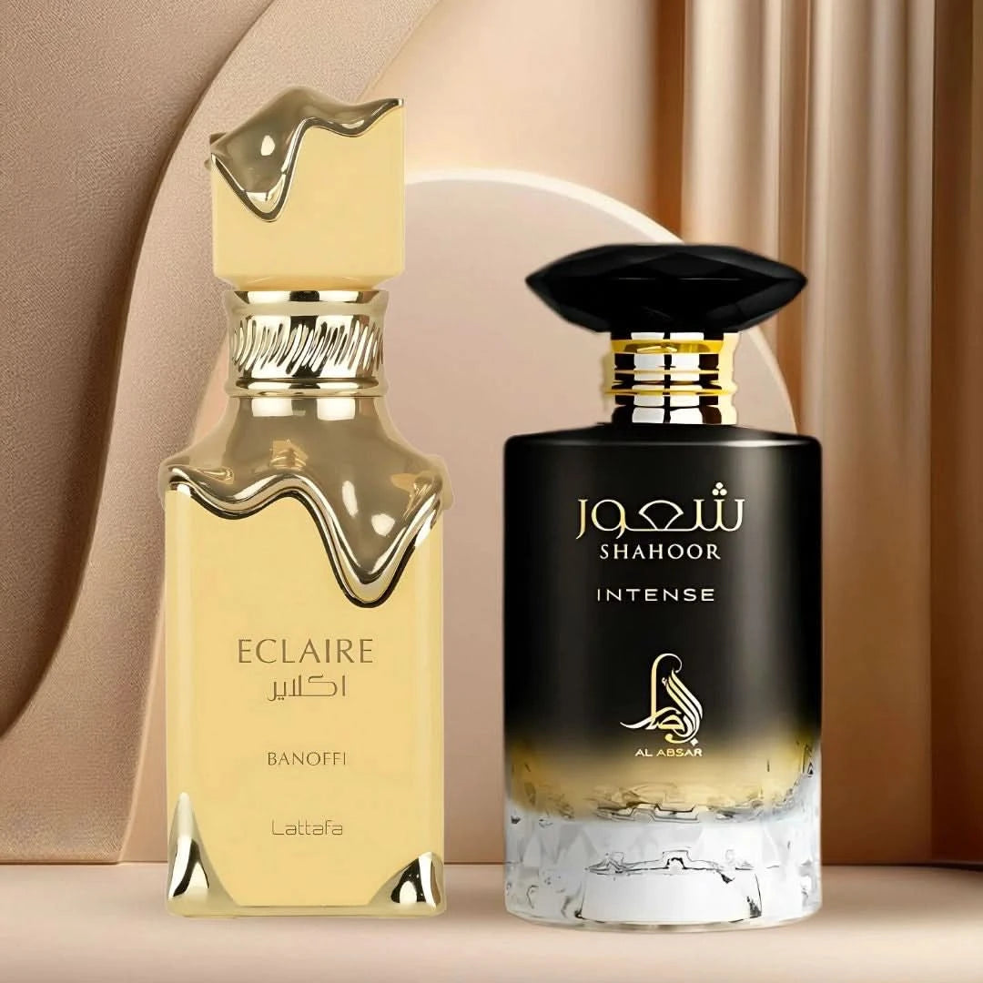 Eclaire Banoffi by Lattafa & Shahoor Intense by Al Absar - Eau de Parf Eclaire Banoffi by Lattafa & Shahoor Intense by Al Absar - Eau de Parf