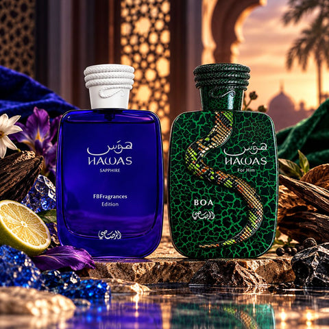 Hawas BOA & Hawas Sapphire Eau De Parfum Spray 100ml (3.38 oz) by Rasasi