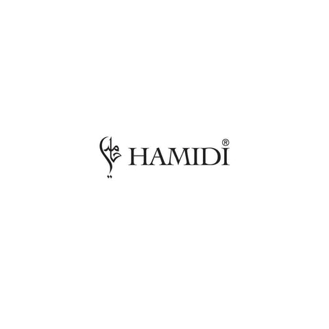 Hamidi Divine Cherry & Celestial Wood Eau de Parfum bundle with two 100ml spray bottles, elegant packaging and labels visible.