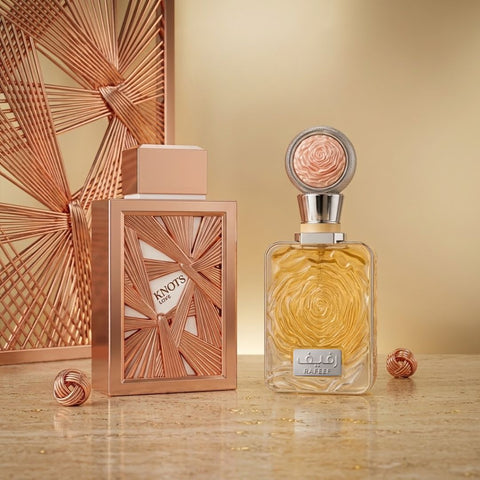 Rafeef by Ard Al Zaafaran & Knots Love by Aura by Aura Eau de Parfum Sprays 100ml (3.4 oz) (Bundle)