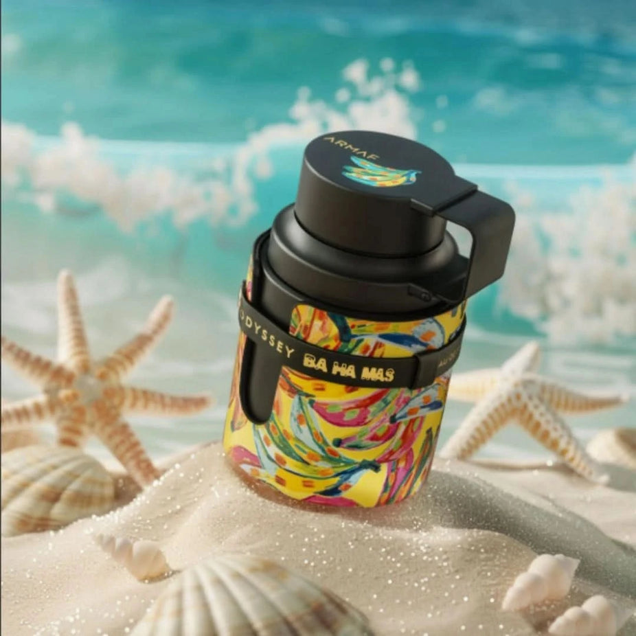 Odyssey Ba Ha Mas Eau de Parfum spray by Armaf, 100ml bottle, showcasing the sleek perfume packaging and branding.