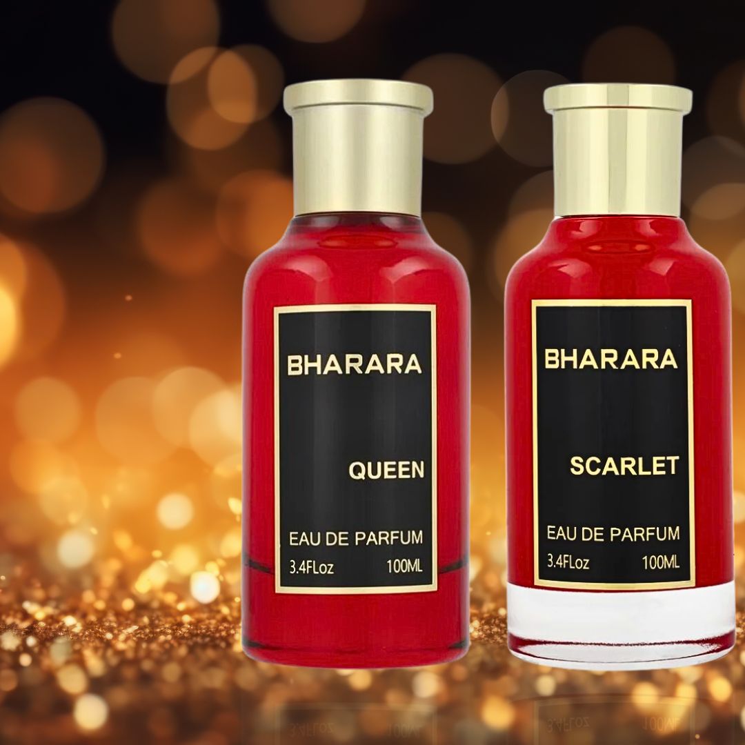 Bharara Queen & Bharara Scarlet EDP Sprays 100ML (3.4 OZ) By BHARARA | A Vibrant, Floral & Woody Bundle With Citrus Freshness. (BUNDLE) - Intense Oud