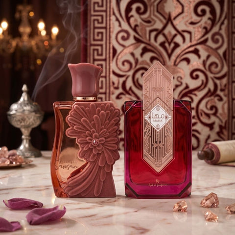 Sawsan & Maha Eau de Parfum Sprays 100ml (3.4 oz) by Ard Al Zaafaran (Bundle)