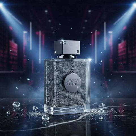 Armaf Club de Nuit Bling Eau de Parfum spray 75ml bottle with sleek design and gold accents on a white background