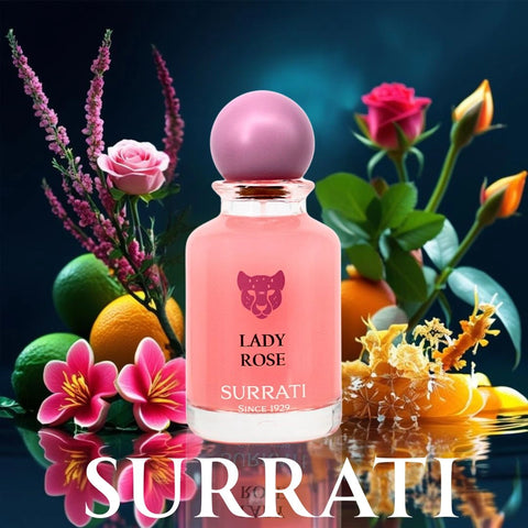 Lady Rose Eau de Parfum Spray 100ml (3.4 oz) by Surrati | Floral, Fruity, Sweet & Full of Charm - Intense Oud